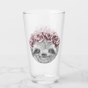 Porträt Blumenhauptdes Kranzes der Trägheits- Glas