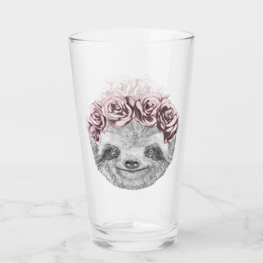 Porträt Blumenhauptdes Kranzes der Trägheits-| Glas (Vorderseite)