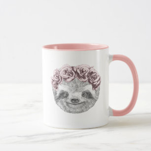 Porträt Blumenhauptdes Kranzes der Trägheits- Tasse