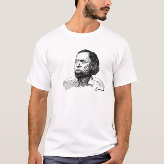 Porträt Charless Bukowski T-Shirt (Vorderseite)