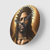 Porträt Christi Unser Herr Runde Wanduhr (Winkel)
