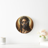 Porträt Christi Unser Herr Runde Wanduhr (Zuhause)