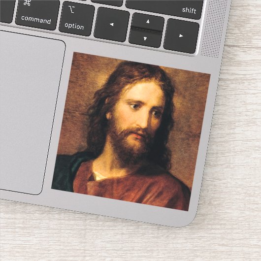 Porträt Christi von Heinrich Hofmann Aufkleber (Detail)