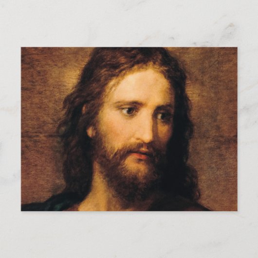 Porträt Christi von Heinrich Hofmann Postkarte (Vorderseite)