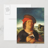 Porträt, das als Paracelsus angesehen wird Postkarte (Vorne/Hinten)