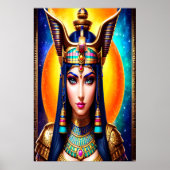 Porträt der ägyptischen Göttin Hathor | AI Art P Poster (Vorne)