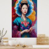 Porträt der asiatischen Prinzessin Poster (Küche)