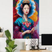 Porträt der asiatischen Prinzessin Poster (Heimbüro)