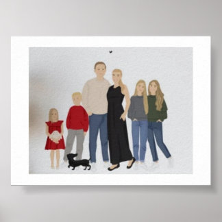 Porträt der benutzerdefinierten Familie Poster