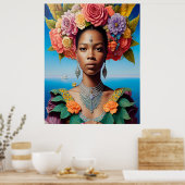 Porträt der botanischen Prinzessin Poster (Küche)