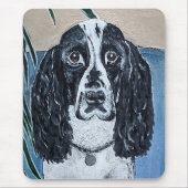 Porträt der Cocker Spaniel-Malerei von Alfred Fox Mousepad (Vorne)