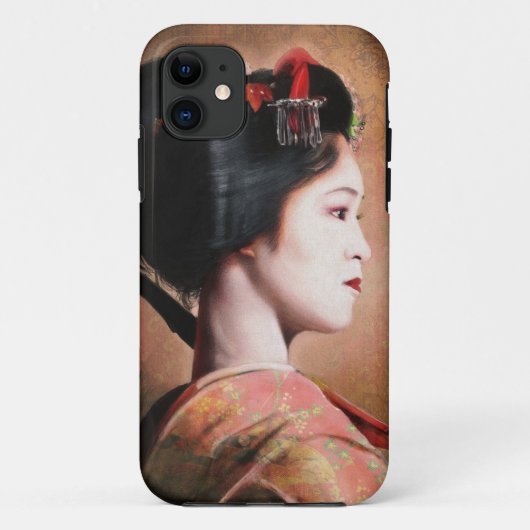 Porträt der digitalen Malerei der schönen Geisha Case-Mate iPhone Hülle (Rückseite)