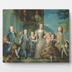 Porträt der Familie des Herzogs von Valentinois Fotoplatte