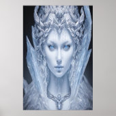 Porträt der Göttin des Eises | AI Art Poster (Vorne)