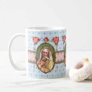 Porträt der hl. Rose mit Rosen geschmückt (M 024a) Kaffeetasse