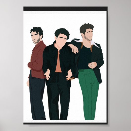 Porträt der Jonas Brüder Poster (Vorne)