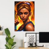 Porträt der jungen Dame | Art der AI Poster (Heimbüro)