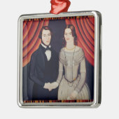 Porträt der Jungvermählten Silbernes Ornament (Links)