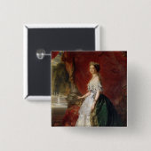 Porträt der Kaiserin Eugenie von Frankreich Button (Vorne & Hinten)