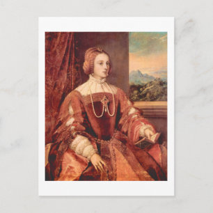Porträt der Kaiserin Isabella, Tizian Fine Art Postkarte