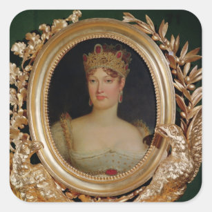 Porträt der Kaiserin Marie-Louise von Österreich Quadratischer Aufkleber