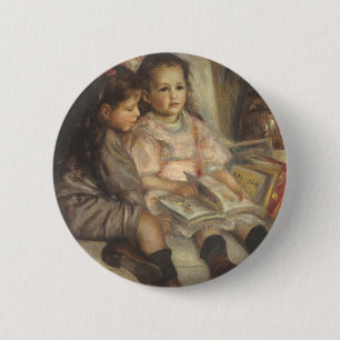 Porträt der Kinder Caillebotte von Pierre Renoir Button