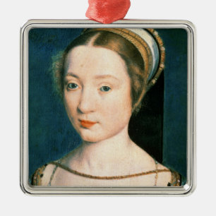Porträt der Königin Claude Silbernes Ornament