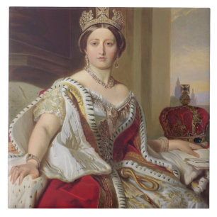 Porträt der Königin Victoria (1819-1901) 1859 ( Fliese