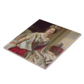 Porträt der Königin Victoria (1819-1901) 1859 (Öl Fliese (Seite)