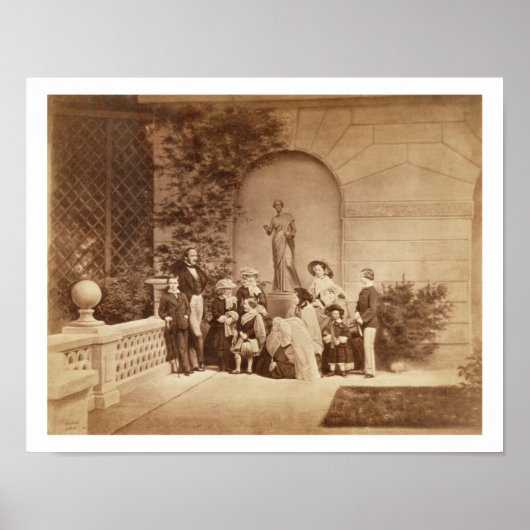 Porträt der königlichen Familie im Osborne House, Poster (Vorne)