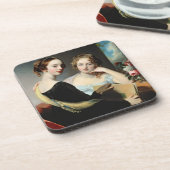 Porträt der McEuen Schwestern, nach 1823 Getränkeuntersetzer (Linke Seite)