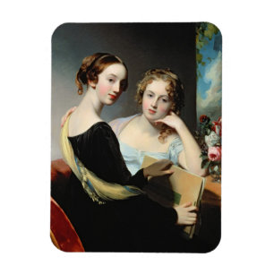 Porträt der McEuen Schwestern, nach 1823 Magnet