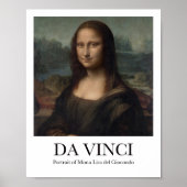 Porträt der Mona Lisa del Giocondo von Da Vinci Poster (Vorne)