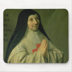 Porträt der Mutter Catherine-Agnes Arnauld (1593- Mousepad