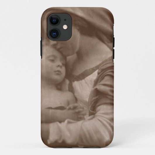 Porträt der Mutter und des Kindes (Sepia-Foto) Case-Mate iPhone Hülle (Rückseite)