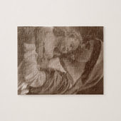 Porträt der Mutter und des Kindes (Sepia-Foto) Puzzle (Horizontal)