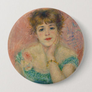 Porträt der Schauspielerin Jeanne Samary, Auguste  Button