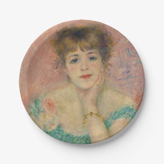 Porträt der Schauspielerin Jeanne Samary, Auguste Pappteller (Vorderseite)