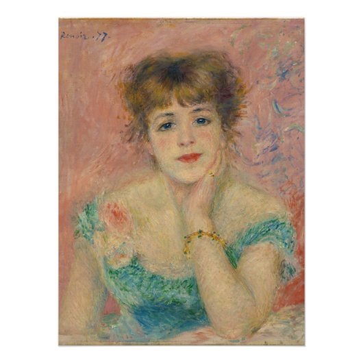 Porträt der Schauspielerin Jeanne Samary, Auguste  Poster (Vorderseite)