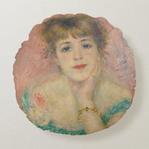 Porträt der Schauspielerin Jeanne Samary, Auguste Rundes Kissen