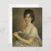 Porträt der verwitweten Constanze Mozart, 1802 Postkarte (Vorne/Hinten)