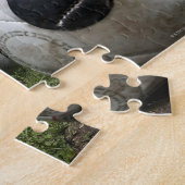 Porträt der weiblichen Fußballspielerin, die sie b Puzzle (Seite)