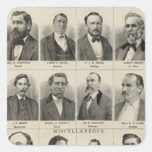 Porträt der wirklichen Anwesen-Händler, Minnesot Quadratischer Aufkleber