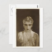 Porträt der Zwanziger Jahre Postkarte (Vorne/Hinten)