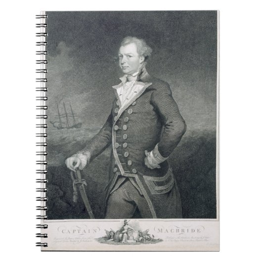 Porträt des Admirals John Macbride (d.1800) Notizblock (Vorderseite)