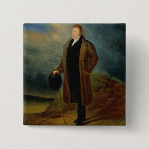 Porträt des allgemeinen La Fayette im Zivilkleid, Button