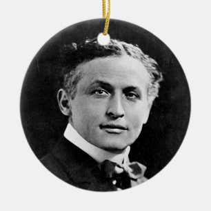 Porträt des amerikanischen Magiers Harry Houdini Keramik Ornament