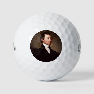 Porträt des amerikanischen Präsidenten James Monro Golfball
