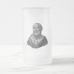 Porträt des antiken griechischen Philosophen Plato Mattglas Bierglas