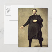 Porträt des Buffoon Pablo de Valladolid Postkarte (Vorne/Hinten)